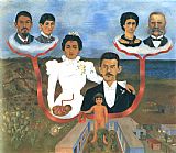 Family Paintings - Family Tree My Grandparents My Parents and I by Frida Kahlo